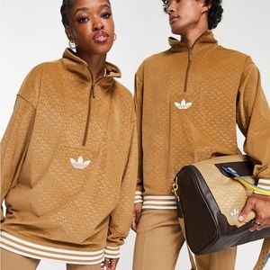 Adidas Original adicolor 70s unisex velour fleece top limited edition